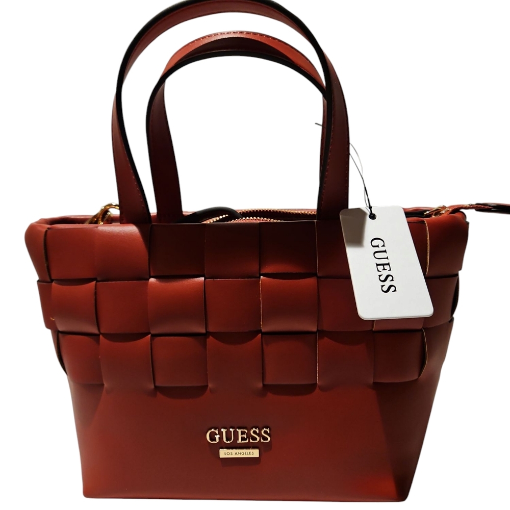 NWT GUESS Red Woven Women's Bag
